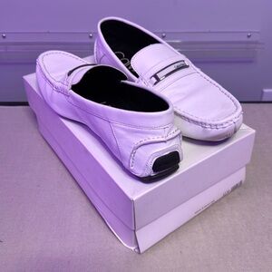 Calvin Klein white loafers